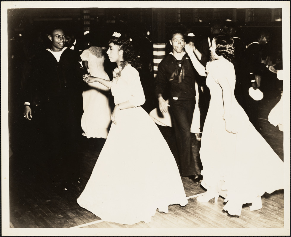 Dance at Frontier Base for Negro Personnel. 40 Girls from Boston.  Negro Band from Squantum Naval Station or Quonset