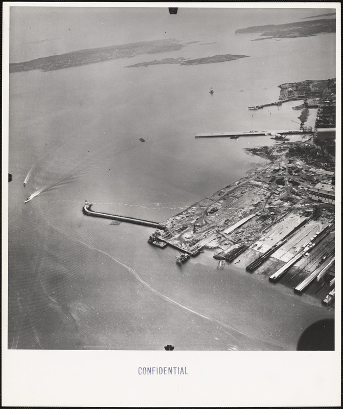 Aerial view of harbor - Digital Commonwealth