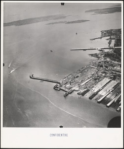 Aerial view of harbor