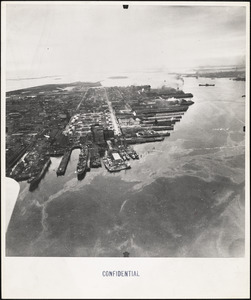 Aerial view of harbor