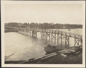 Bass River footbridge across river while new bridge was being built