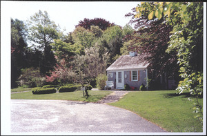 The Gate House located on the grounds of the Historical Society of Old Yarmouth on the driveway behind the post office