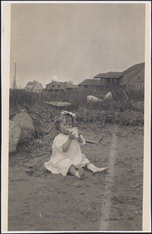 Doris Schirmer on Englewood Beach, West Yarmouth, Mass.