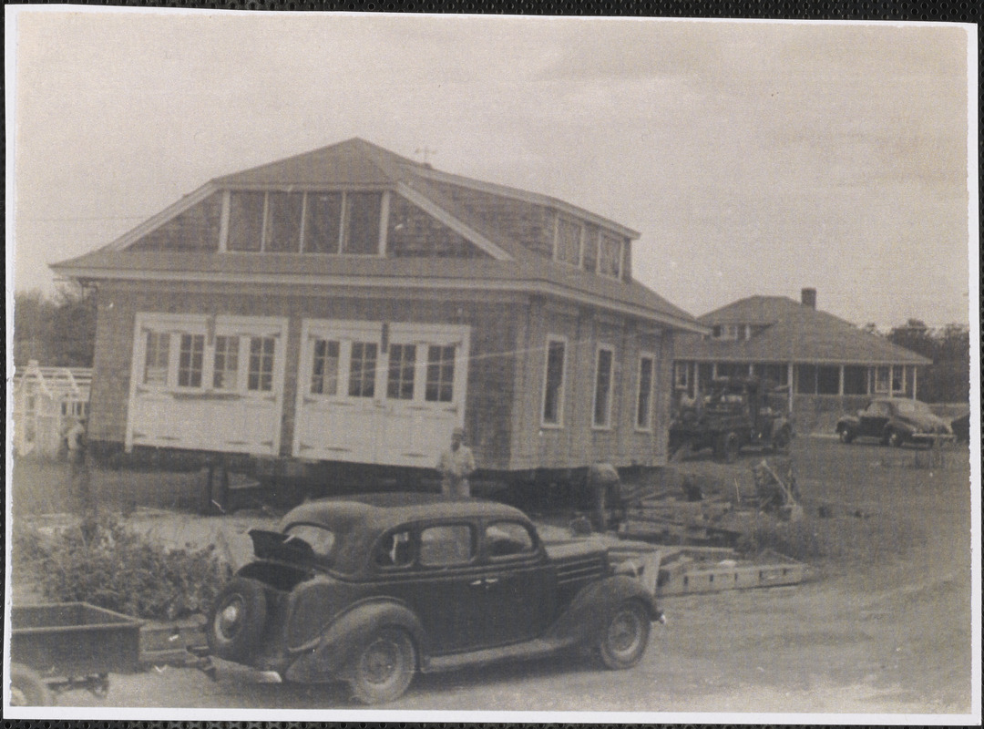 Doris Schirmer house, built in 1927, being moved to 43 New Hampshire Ave., West Yarmouth, Mass.