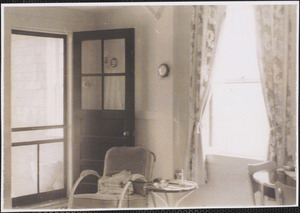 Interior, Doris Schirmer house, 43 New Hampshire Ave., West Yarmouth, Mass.