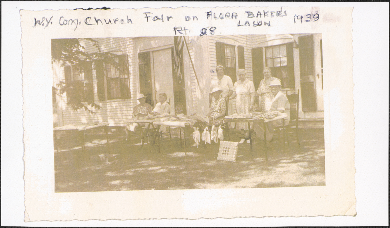 West Yarmouth Congregational Church fair on Flora Baker's lawn