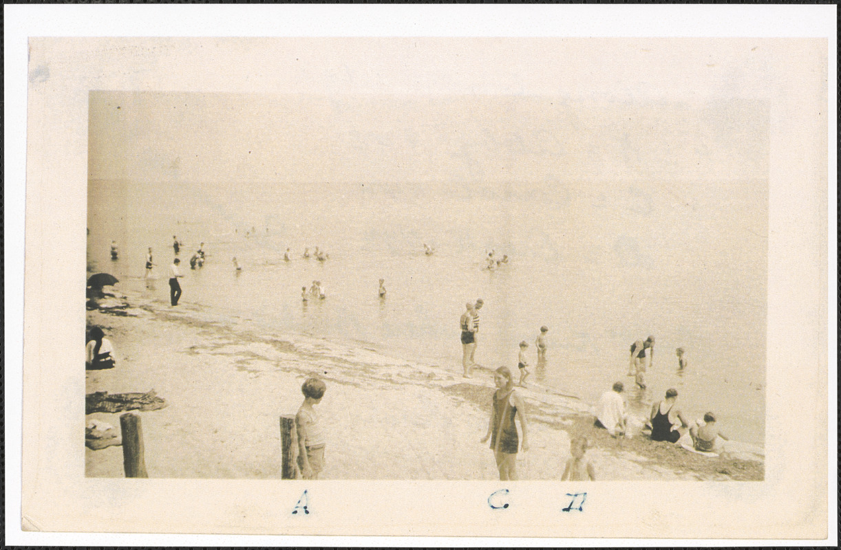 Abby, Carol, and Dick Johnson at Parker's Beach, West Yarmouth, Mass ...