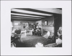 Living room of Irving K. Taylor home circa 1900, 5 Aunt Edith's Way, South Yarmouth, Mass.