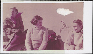 Three women, Ann Maxtone-Graham on the left