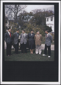 Left to right, Phillips Perera, Lawrence T. Perera, Ronald C. Perera, Faith P. Perera, Guido R. Perera, Guido R. Perera, Jr., mid 1950s Yarmouthport, Mass.