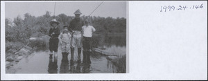 Guido Perera fishing with his three sons