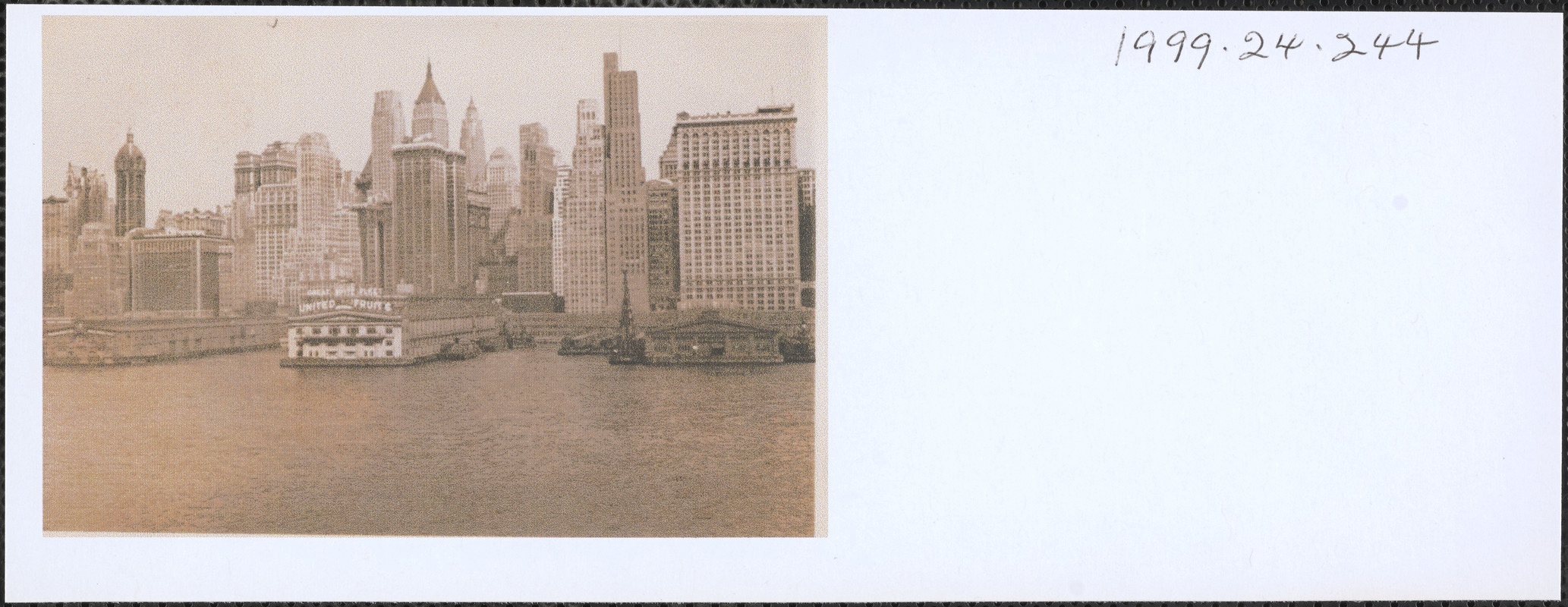 New York harbor and skyline