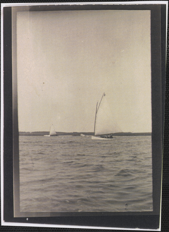 Cat boats racing on Bass River Digital Commonwealth