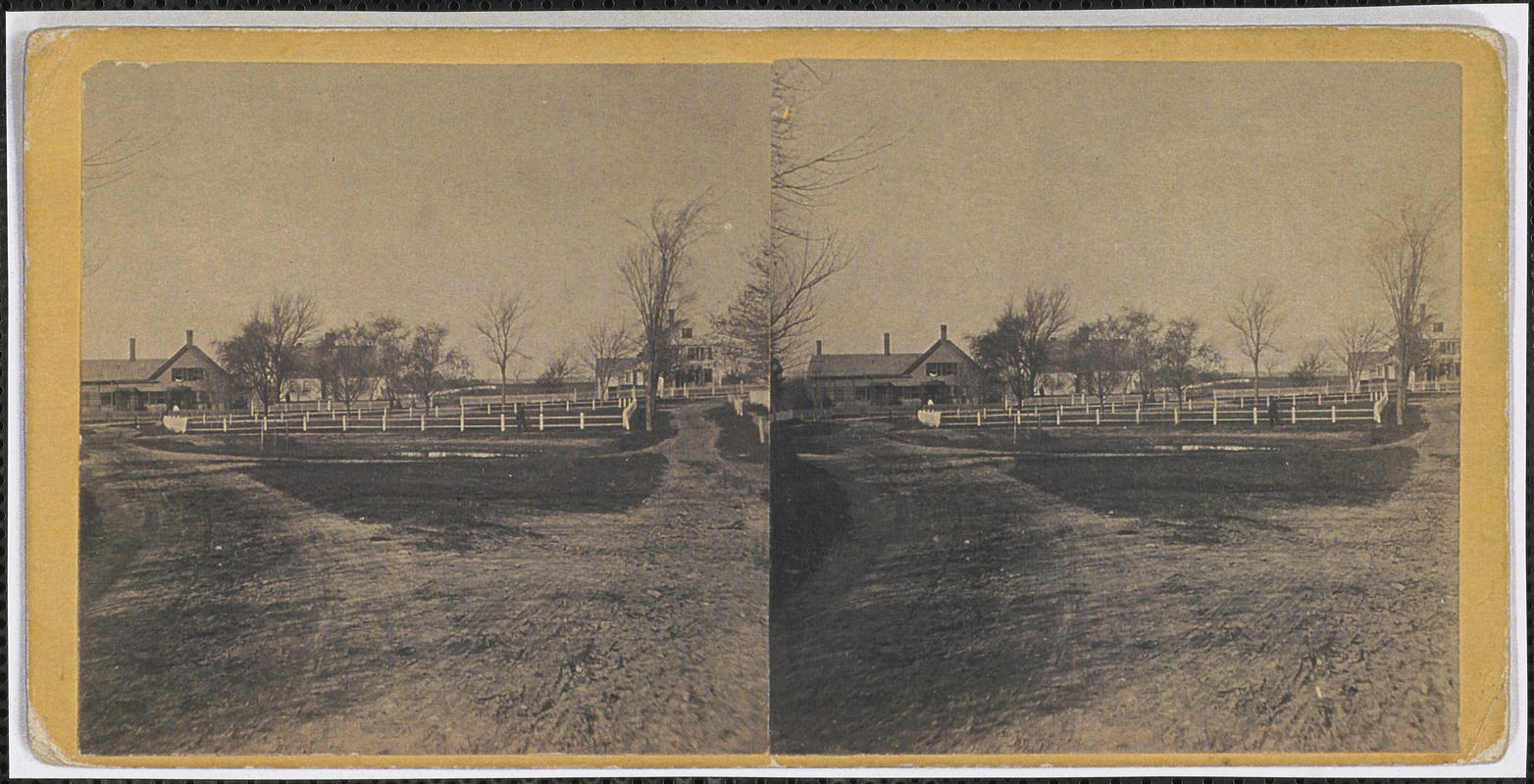New Church parsonage, Hawes homestead, the common, and Frog Pond, Yarmouth Port, Mass.
