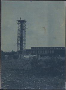 Building smokestack of American Metallic Fabric Company, South Yarmouth, Mass.
