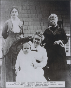 Henrietta Frances (Sears) Kelley, Henrietta Sears (Kelley) Auclair, Marianna Baxter (Parker) Sears, and Angeline F. (Bearse) Parker