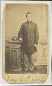 Daniel Wing, 1841-1934, in Civil War uniform for Company E, 5th Regiment