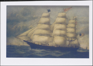 Painting of a ship using the Howes rig