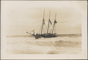 Three masted schooner John S. Parker, a British ship bound from Canada to New York