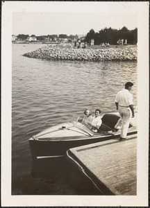 Julian and wife Plyn at Plymouth, Mass.