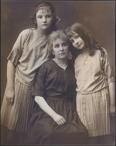 From left to right, Lea Chatel, her mother, and her sister Reine in France