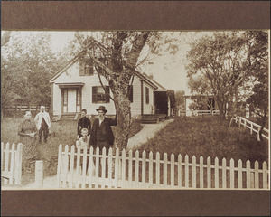 Luther Baker family, taken in front of 348 Old King's Highway, Yarmouth Port, Mass.