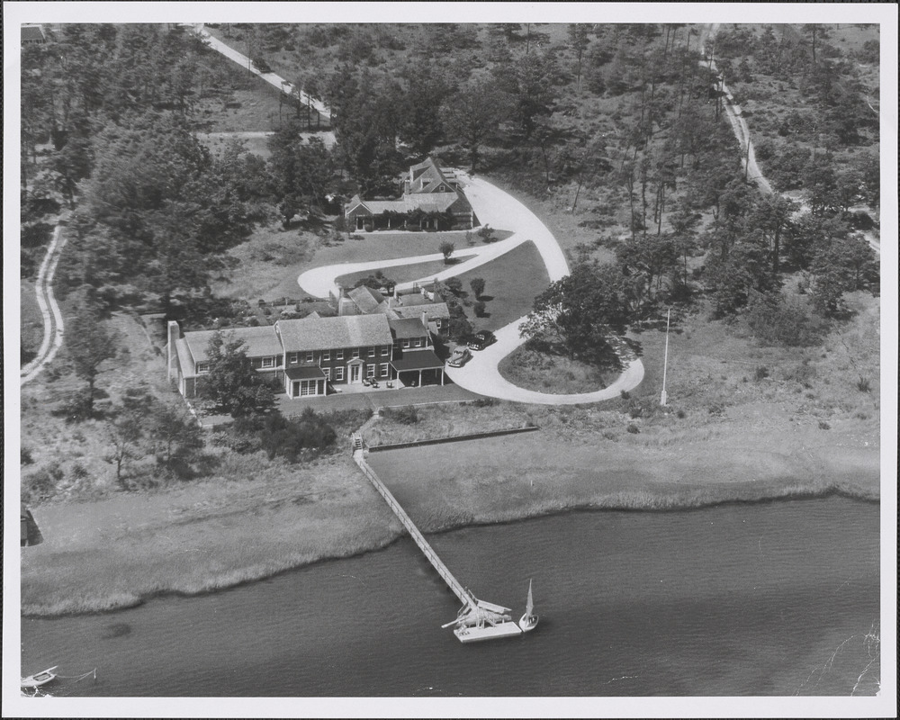 River House aerial view circa 1948, 5 Aunt Edith's Way, South Yarmouth