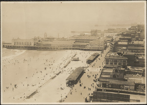 Panorama of Atlantic City boardwalk and piers