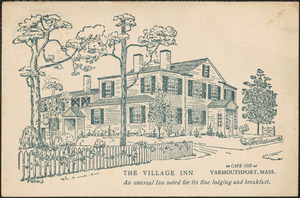 Drawing of The Village Inn, 92 Old King's Highway, Yarmouth Port, Mass.