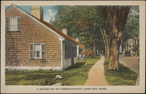 House on left is 115 Old King's Highway, Yarmouth Port, Mass.