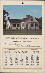 The Cape Cod Co-operative Bank, 105 Old King's Highway, Yarmouth Port, Mass.