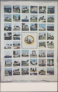 1989 quilt made by the ladies of Yarmouth to celebrate the bicentennial