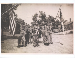 Boys Scouts on Route 6A, Yarmouth Port, Mass., across from Congregational Church