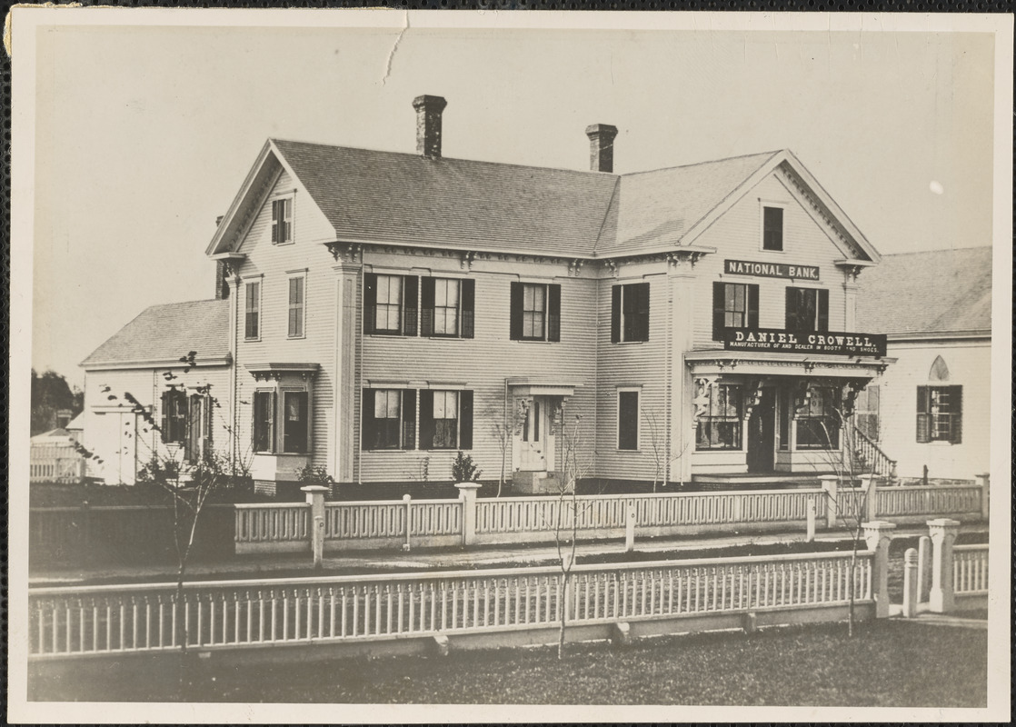 National Bank, Daniel Crowell, boots and shoes, Hyannis, Mass.