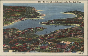 Air view of Lewis Bay, Hyannis, Cape Cod, Mass.