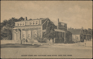 Quaint steps and cottages, Bass River, Cape Cod, Mass.