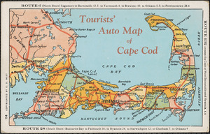Tourists' auto map of Cape Cod