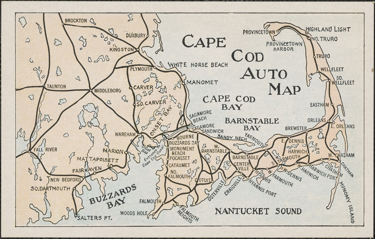 Cape Cod auto map Digital Commonwealth