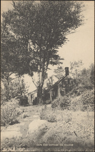 Cape Cod cottage on hillside