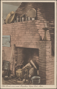 Old brick oven and fireplace, Cape Cod, Mass.