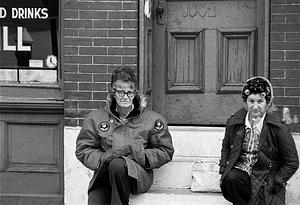 On the front steps