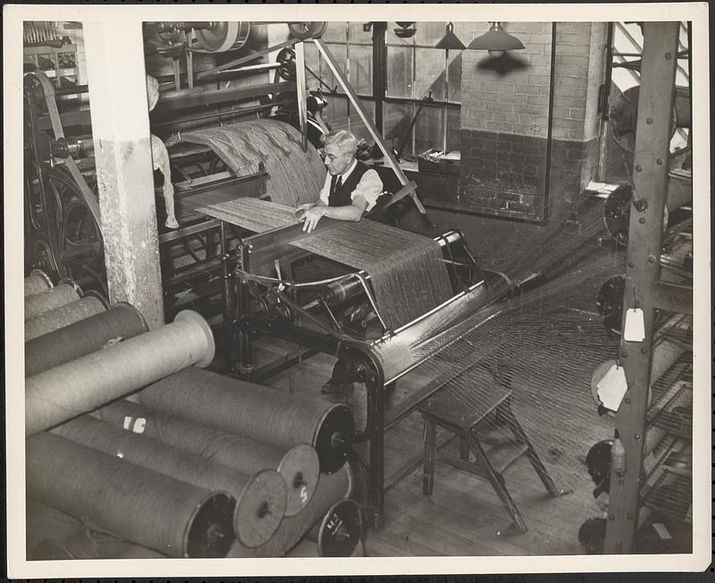 Dalton Woolen Mill (Sawyer Regan) Dressing Warp (to prepare for loom)