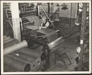 Dalton Woolen Mill (Sawyer Regan) Dressing Warp (to prepare for loom)