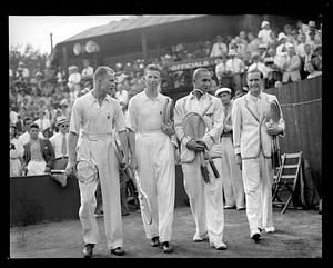 Gene Mako, Don Budge, Henner Henkel and Gottfried von Cramm, Longwood Cricket Club