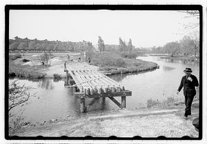 People building a bridge
