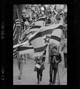 Pro-Israel rally at Tremont Street bandstand, Boston Common
