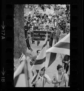 Pro-Israel rally at Tremont Street bandstand, Boston Common
