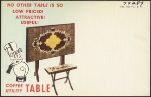 No other table is so low priced!,  attractive!, useful!, Coffee Utility Table