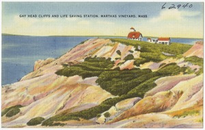 Gay Head Cliffs and Life Saving Station, Martha's Vineyard, Mass.