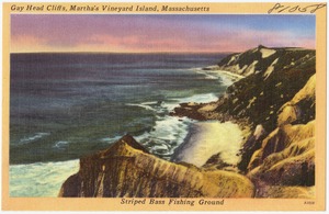 Gay Head Cliffs, Martha's Vineyard Island, Mass. Striped Bass Fishing Ground